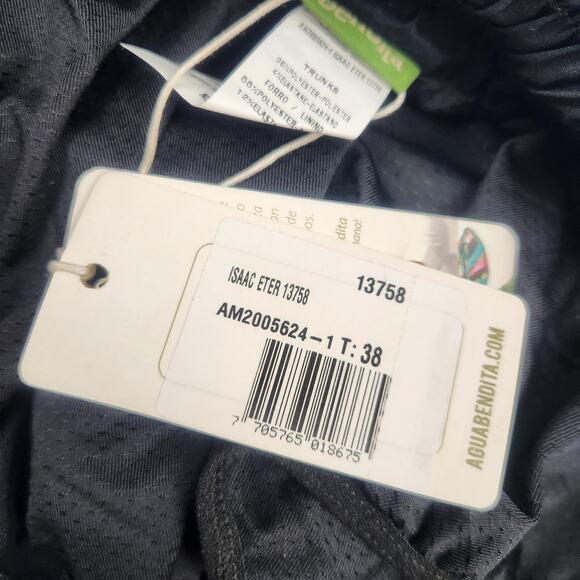 Agua Bendita Isaac Eter Boardshorts Swim Trunks Men Size 38 Blue NWT - Picture 6 of 6